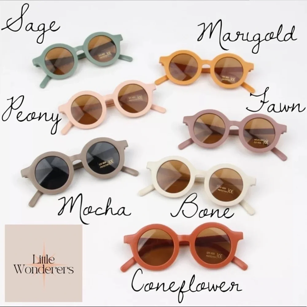 NEW Baby/Kids Retro Boho Round Sunglasses